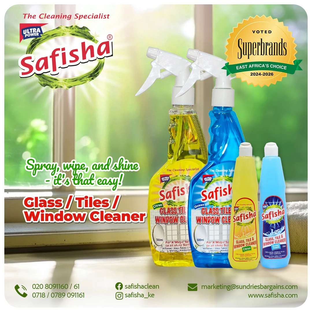 Safisha – Nettoyant pour Vitres et Surfaces en Verre 500ml